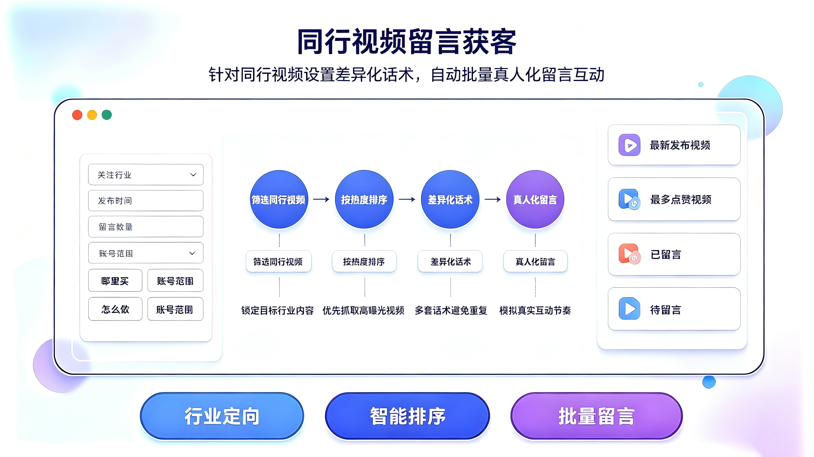 同行视频留言获客